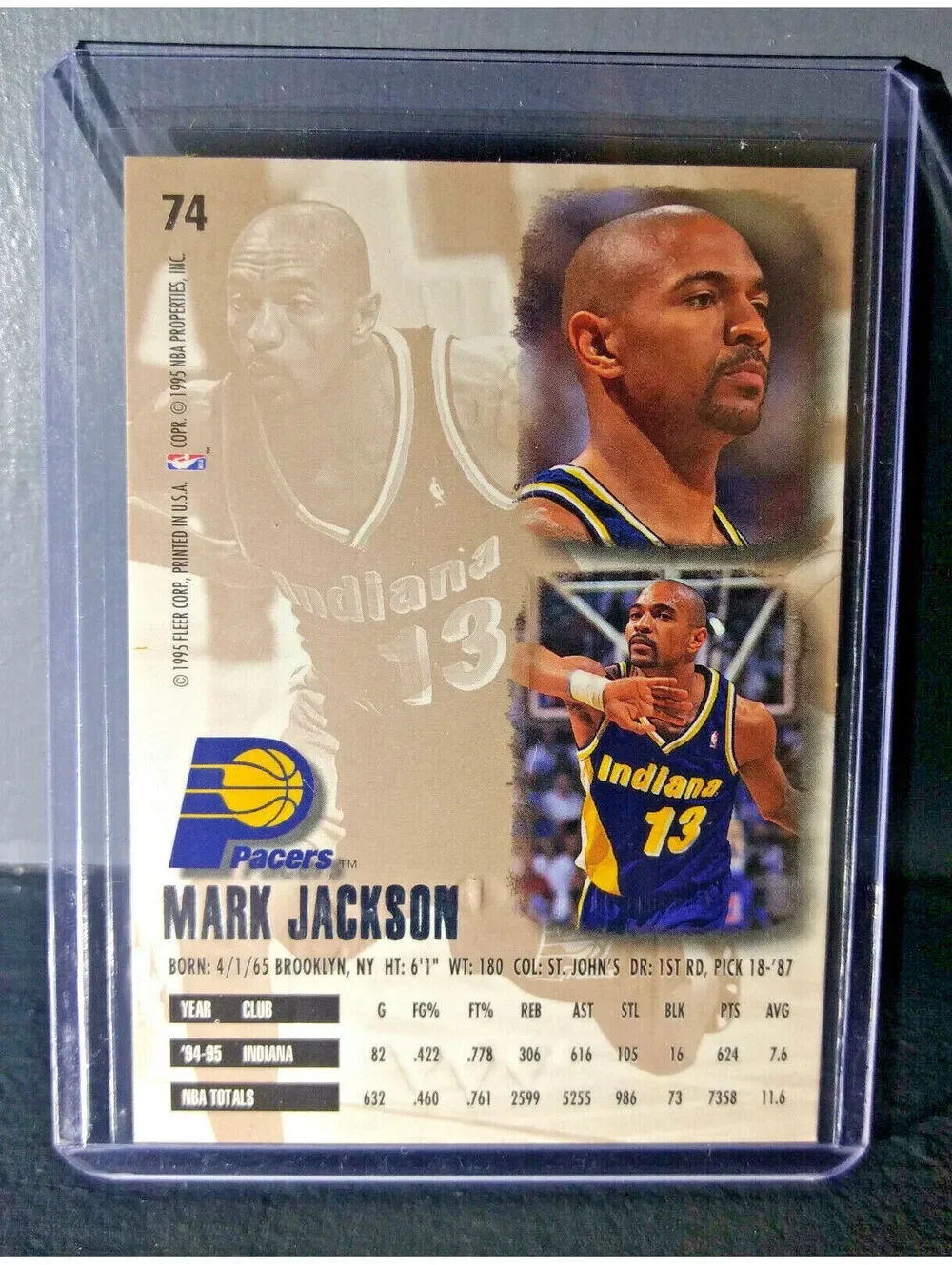 1995-96 Mark Jackson Fleer Ultra Gold Medallion #74 Basketball Card
